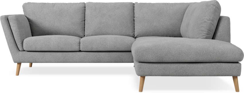 Madison Lux - 2-sits soffa med divan höger - Vit
