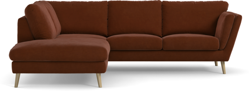 Madison Lux - 2-sits soffa med divan vänster - Orange