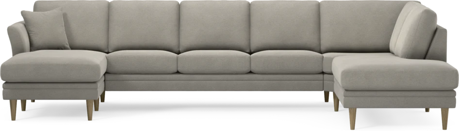 Eden - 3-sits soffa med schäslong vänster och divan höger - Grå