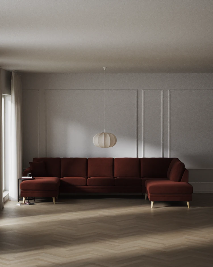 Eden - 3-sits soffa med schäslong vänster och divan höger - inspiration
