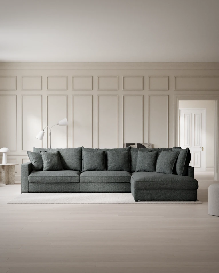 Rossi, 3-sits soffa med divan höger