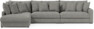 Rossi - 4-sits soffa med divan vänster - Grå