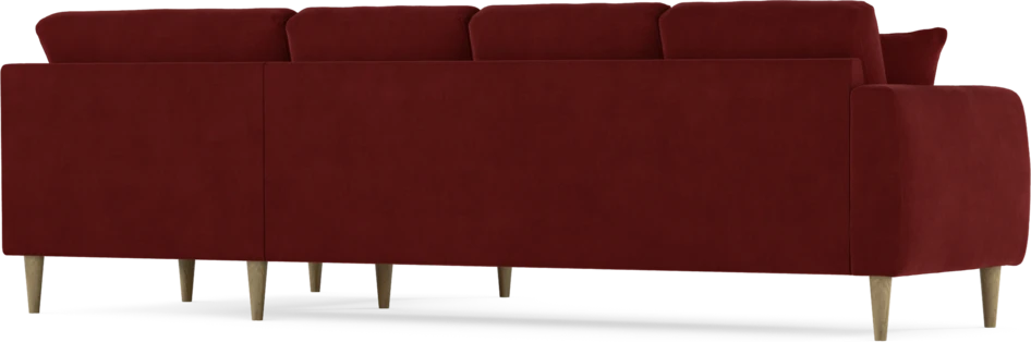 Eden - Hörnsoffa, 3+1-sits - Röd