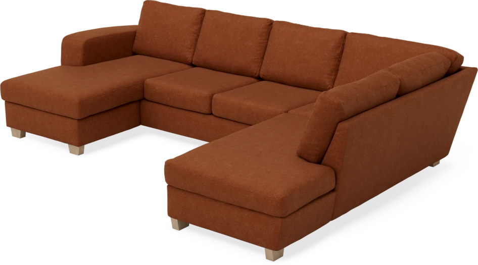 Friday - 3-sits soffa med schäslong vänster och divan höger - Orange