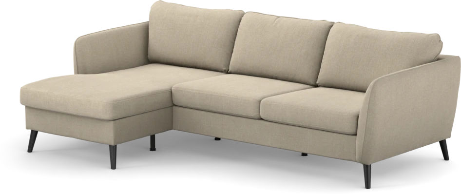 County - 3-sits soffa med flyttbar schäslong - Beige