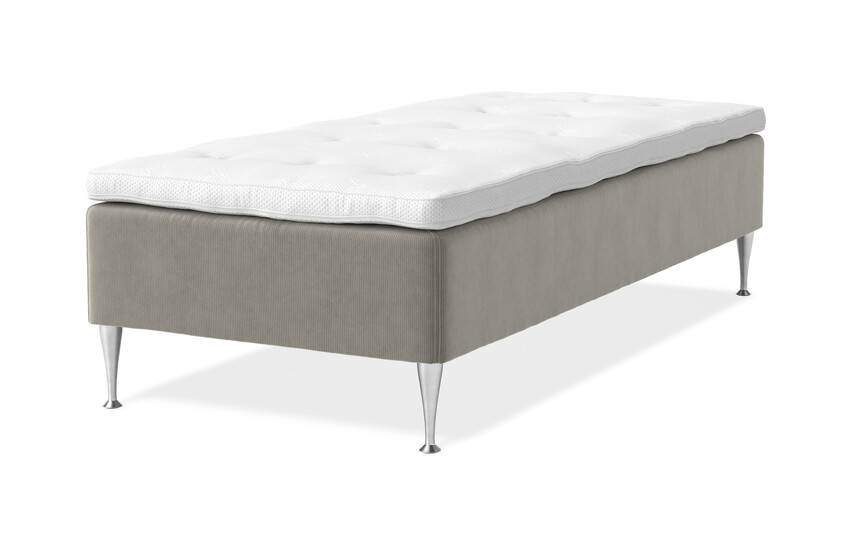 Sense Delux - Ramsäng, enkelsäng med bäddmadrass Dream Delux vit - Beige
