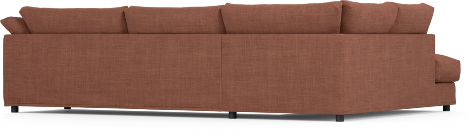 Cherrie - 3-sits soffa med divan vänster, med kappa - Orange