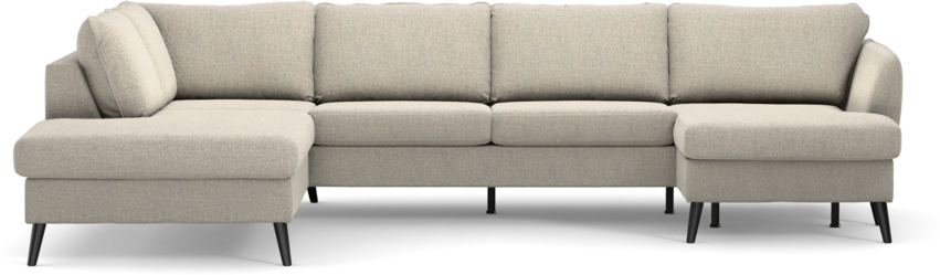 County - 3-sits soffa med divan vänster och schäslong höger - Beige