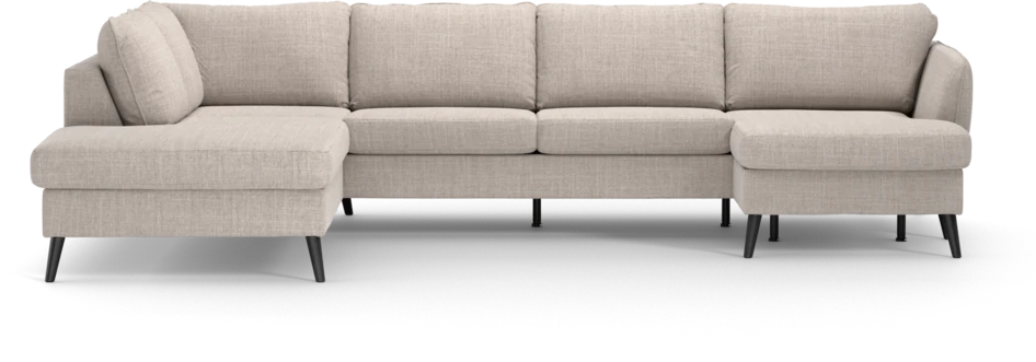 County - 3-sits soffa med divan vänster och schäslong höger - Beige