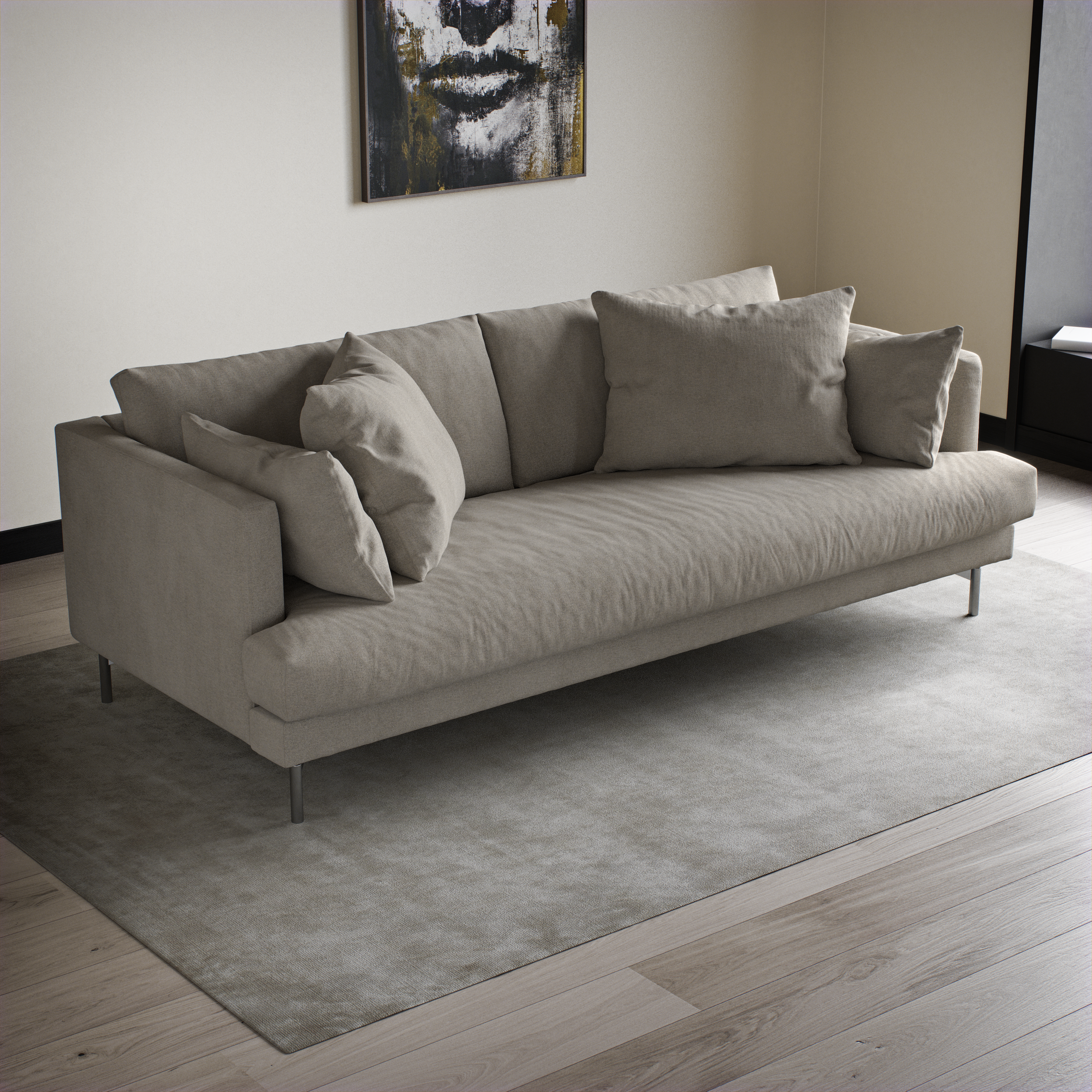 Harper - 3-sits soffa, hel dyna - inspiration