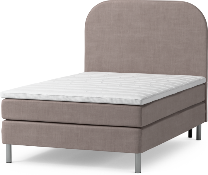 Roma Family - Kontinentalsäng, enkelsäng med bäddmadrass och sänggavel slät, B 105-140