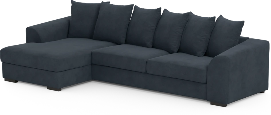 Town - 3-sits soffa med schäslong vänster - Blå