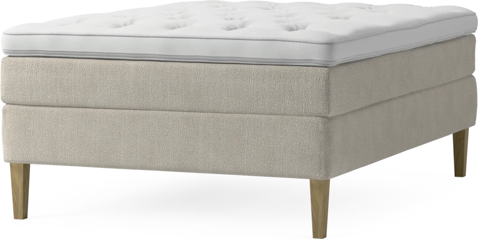 Delux Sense - Kontinentalsäng, enkelsäng 140 cm med bäddmadrass och sängben