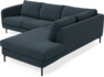 Madison - 2-sits soffa med divan höger - Turkos