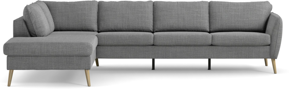 County - 3-sits soffa med divan vänster - Grå