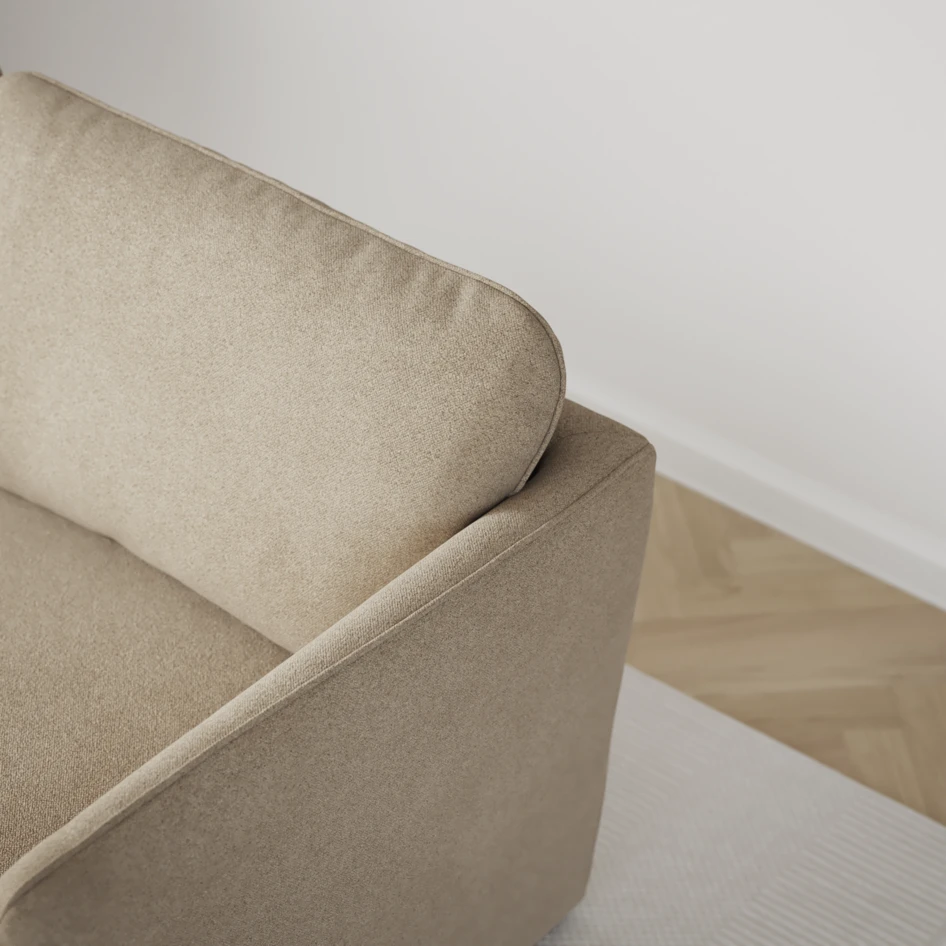 Öland - Bäddsoffa 3-sits, längsbäddad - Beige