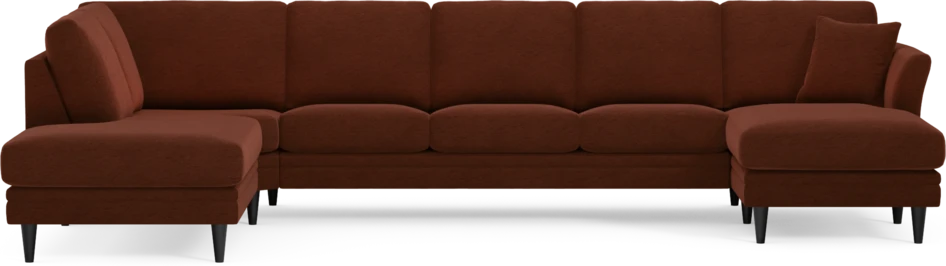Eden - 3-sits soffa med divan vänster och schäslong höger - Orange