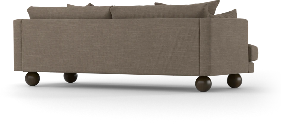Harper - 3-sits soffa, hel dyna - Brun