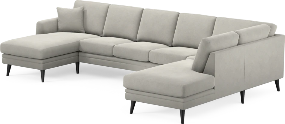 Eden - 3-sits soffa med schäslong vänster och divan höger - Grå