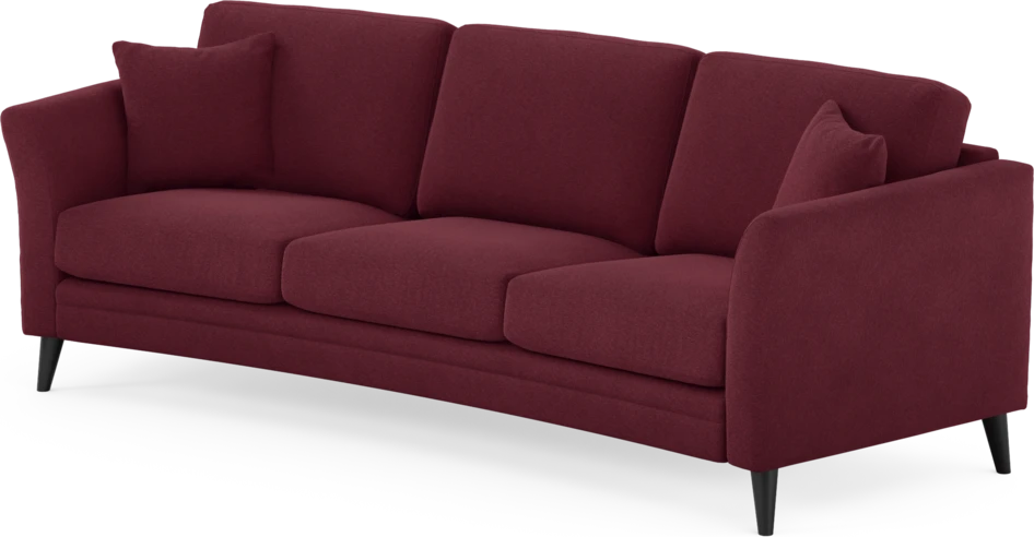 Eden - 3-sits soffa svängd - Röd