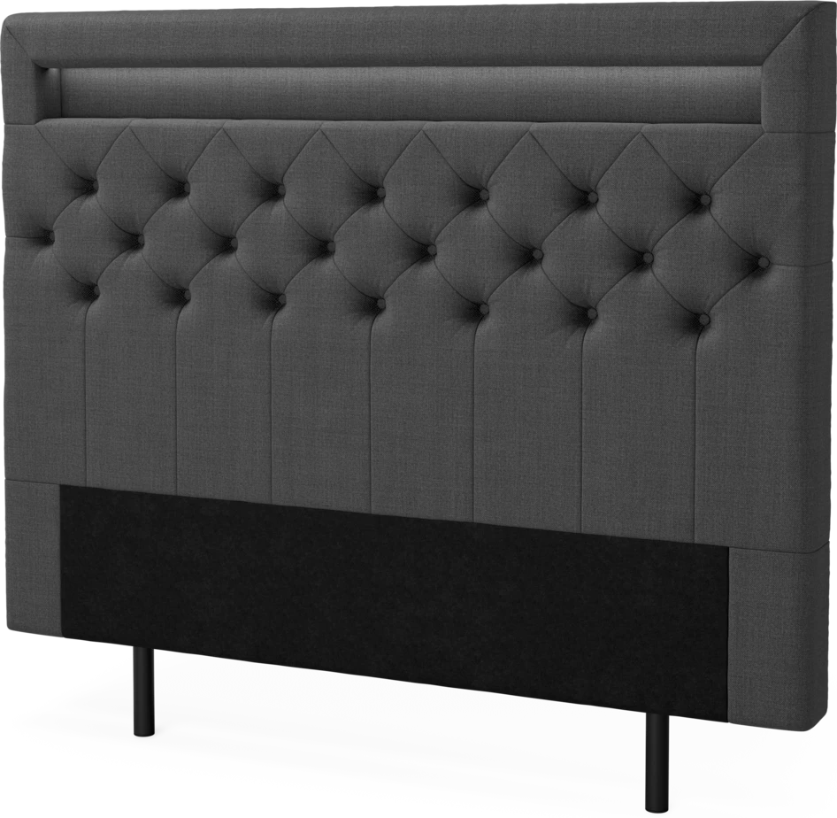 New York led - Sänggavel, 90-210 cm - Grå