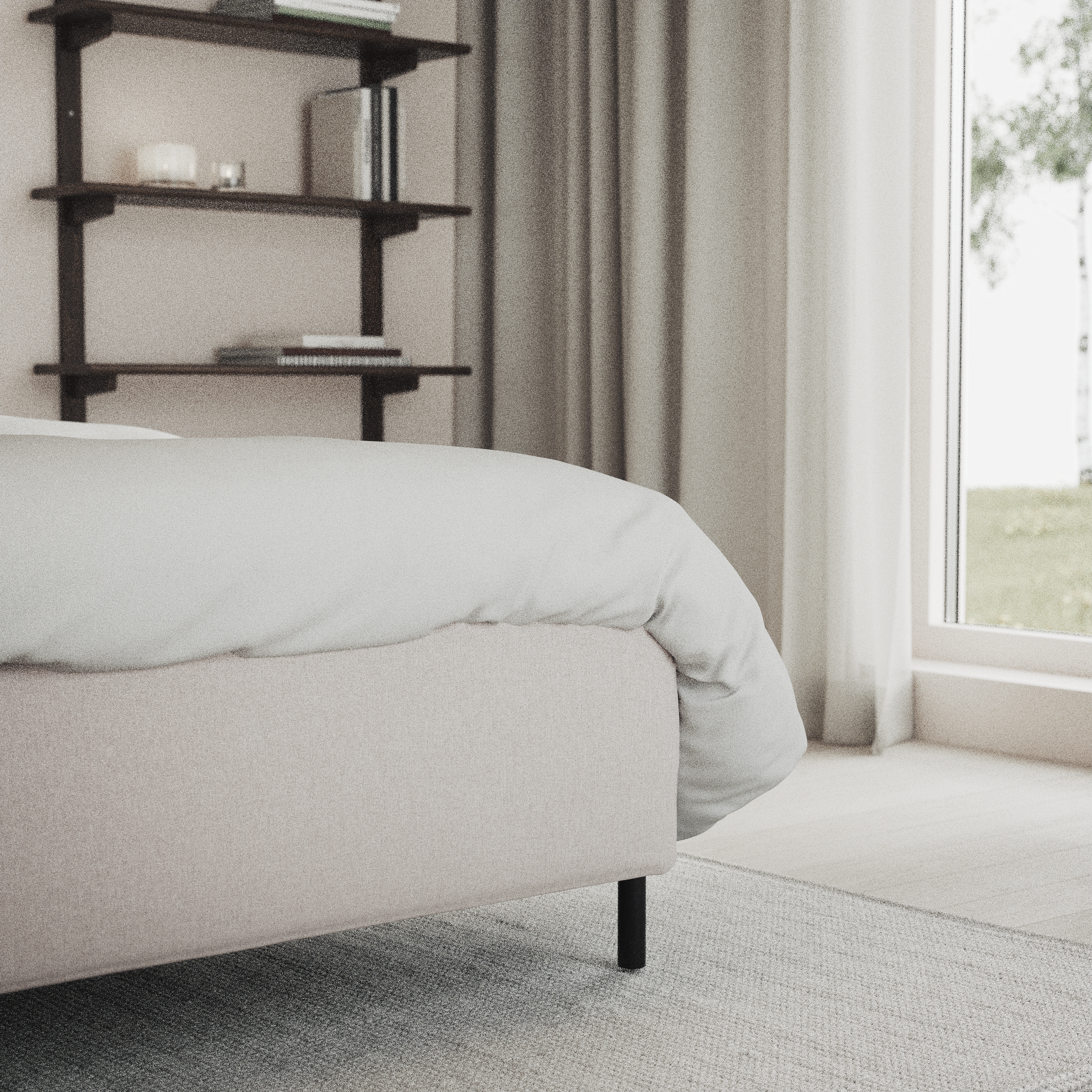 Delux Exclusive - Kontinentalsäng, enkelsäng 120 cm med bäddmadrass och sängben - inspiration