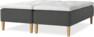 Delux Dream - Ramsäng, dubbelsäng med bäddmadrass - Grå