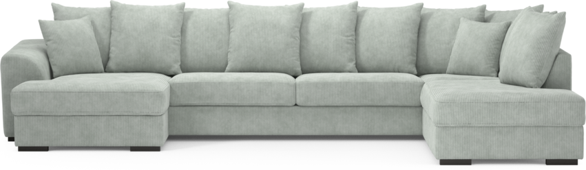 Town - 3-sits soffa med divan höger och schäslong vänster - Blå