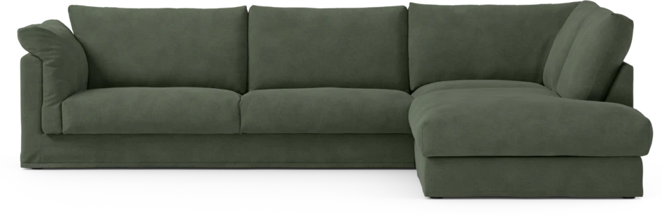 Cherrie Klädsel - Klädsel till 3-sits soffa med divan höger - Grön