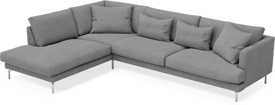 Harper - 3-sits soffa med divan vänster - Grå