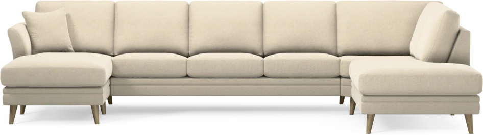 Eden - 3-sits soffa med schäslong vänster och divan höger - Beige