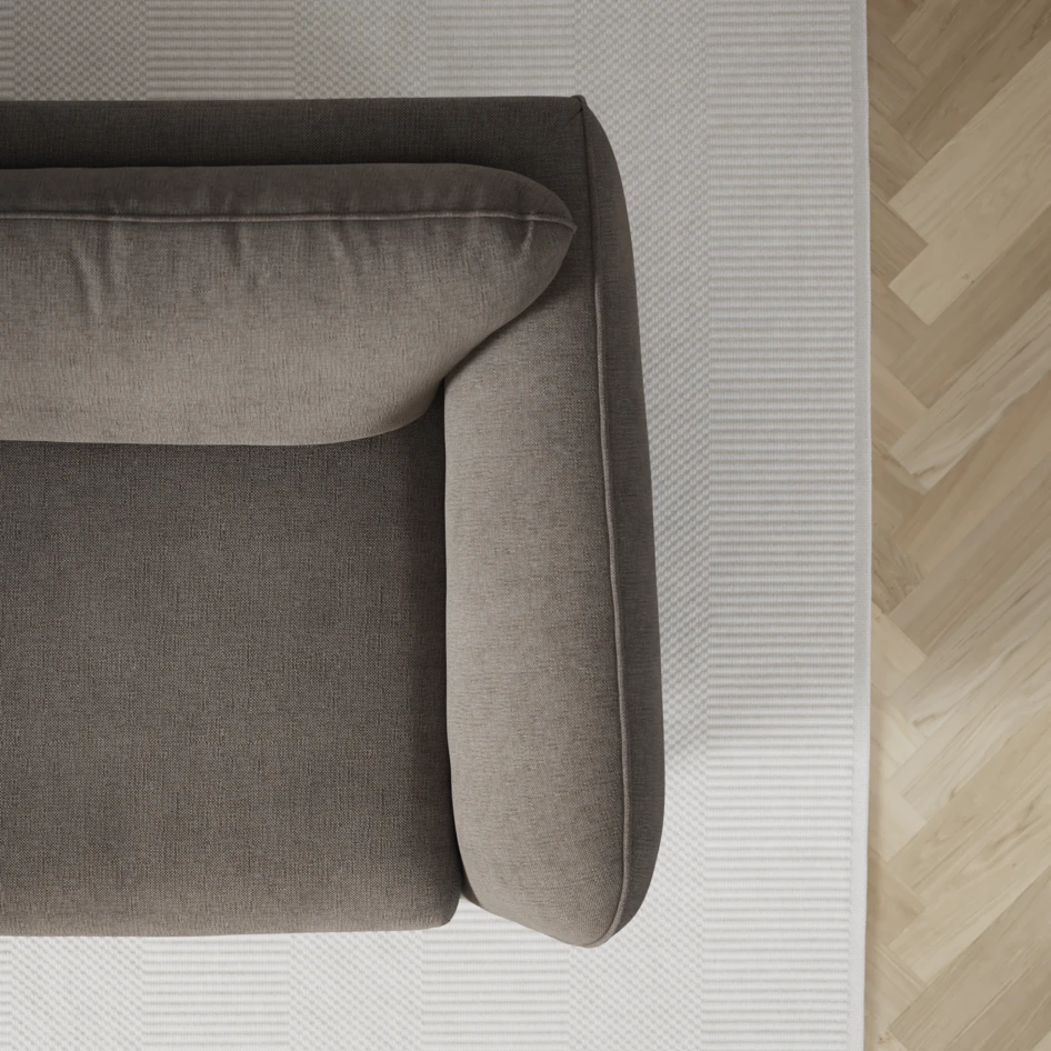 Madison Lux - 2-sits soffa med schäslong vänster och divan höger - Brun