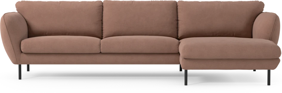 Madison - 3-sits soffa med schäslong höger - Rosa
