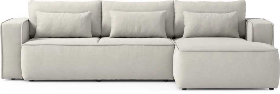 Ide - Bäddsoffa 3-sits med schäslong höger - Vit
