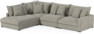 Rossi - 3-sits soffa med divan vänster - Grå