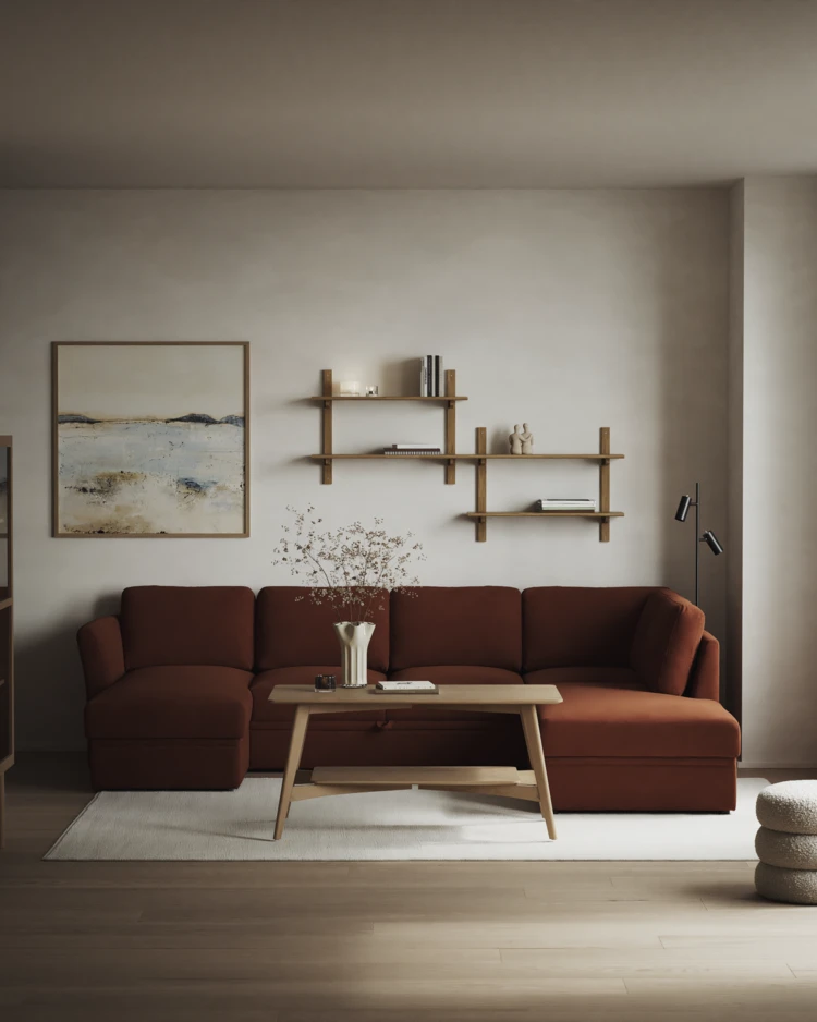 Öland - Bäddsoffa med schäslong vänster och divan höger - inspiration