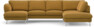 Madison Lux - 2-sits soffa med schäslong vänster och divan höger - Gul