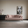 Harper - 3-sits soffa, hel dyna - Rosa