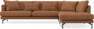 Harper - 3-sits soffa med divan höger - Brun