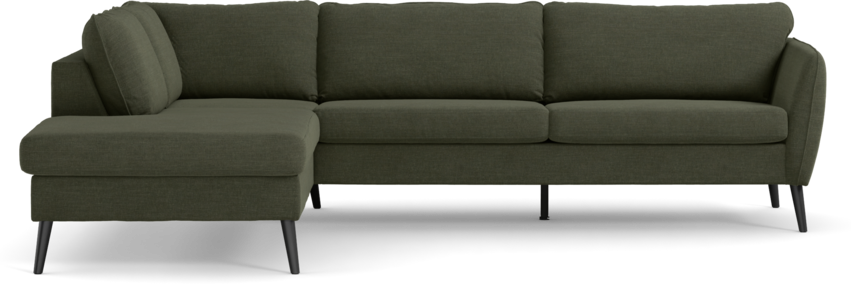 County - 2,5-sits soffa med divan vänster - Grön