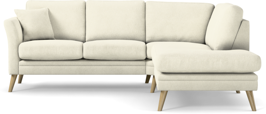 Eden - 2-sits soffa med divan - Vit