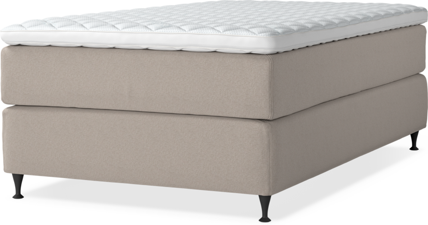 Delux Exclusive - Kontinentalsäng, enkelsäng 120 cm med bäddmadrass - Beige