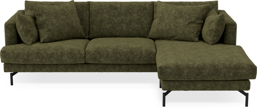 Harper - 4-sits med schäslong höger  - Grön