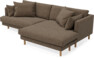 Harper - 4-sits med schäslong XL höger - Brun