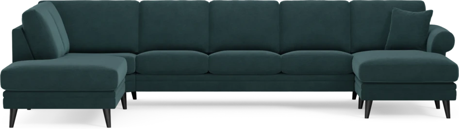 Eden - 3-sits soffa med divan vänster och schäslong höger - Blå