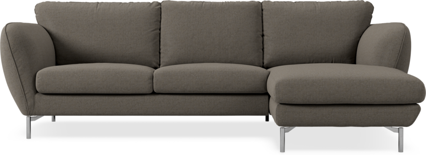 Madison Lux - 2-sits soffa med schäslong höger - Brun