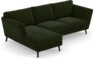 Madison Lux - 2-sits soffa med schäslong vänster - Grön