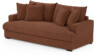 Mila - 3-sits soffa, hel dyna - Orange