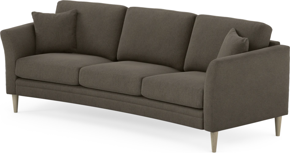 Eden - 3-sits soffa svängd - Brun
