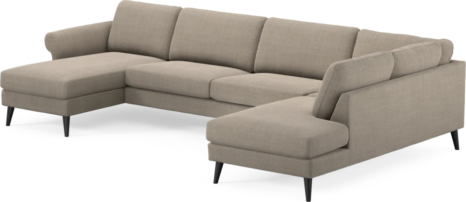 Bridge - 3-sits soffa med schäslong vänster och divan höger - Beige